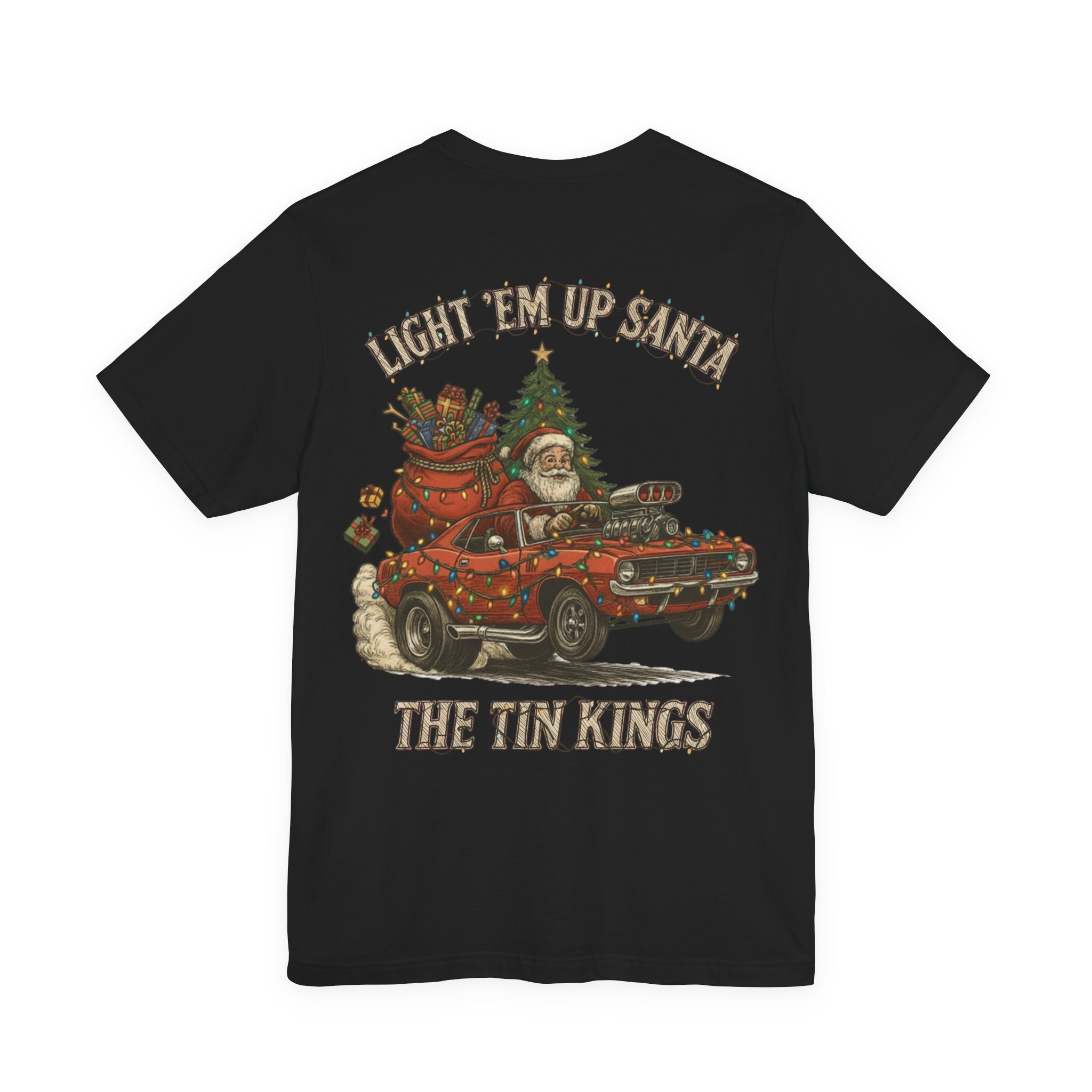 LIMITED EDITION:  The Tin Kings Light 'Em Up Santa!  Muscle Car